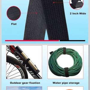 Black Hook and Loop Storage Straps